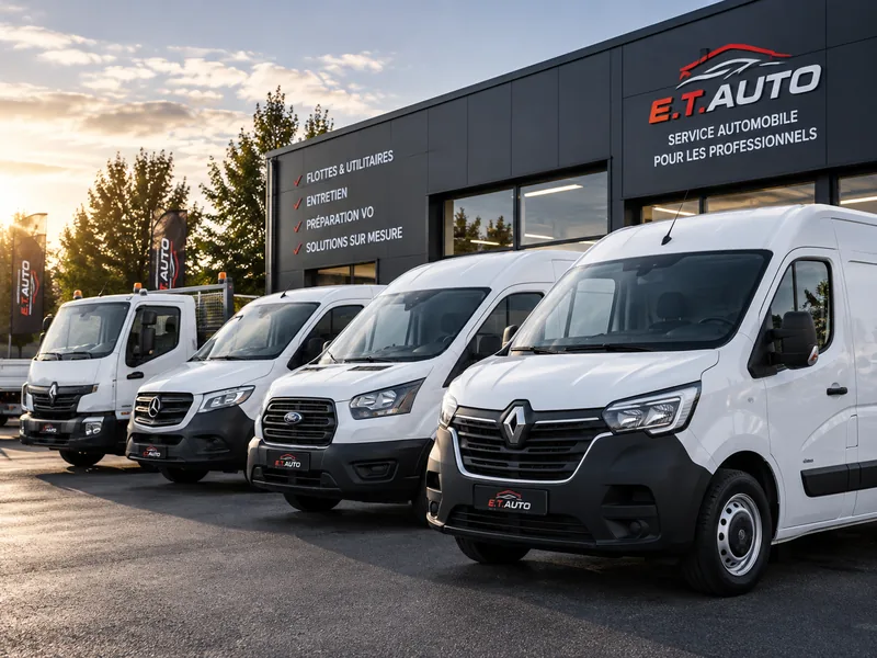 Flotte d'utilitaires professionnels